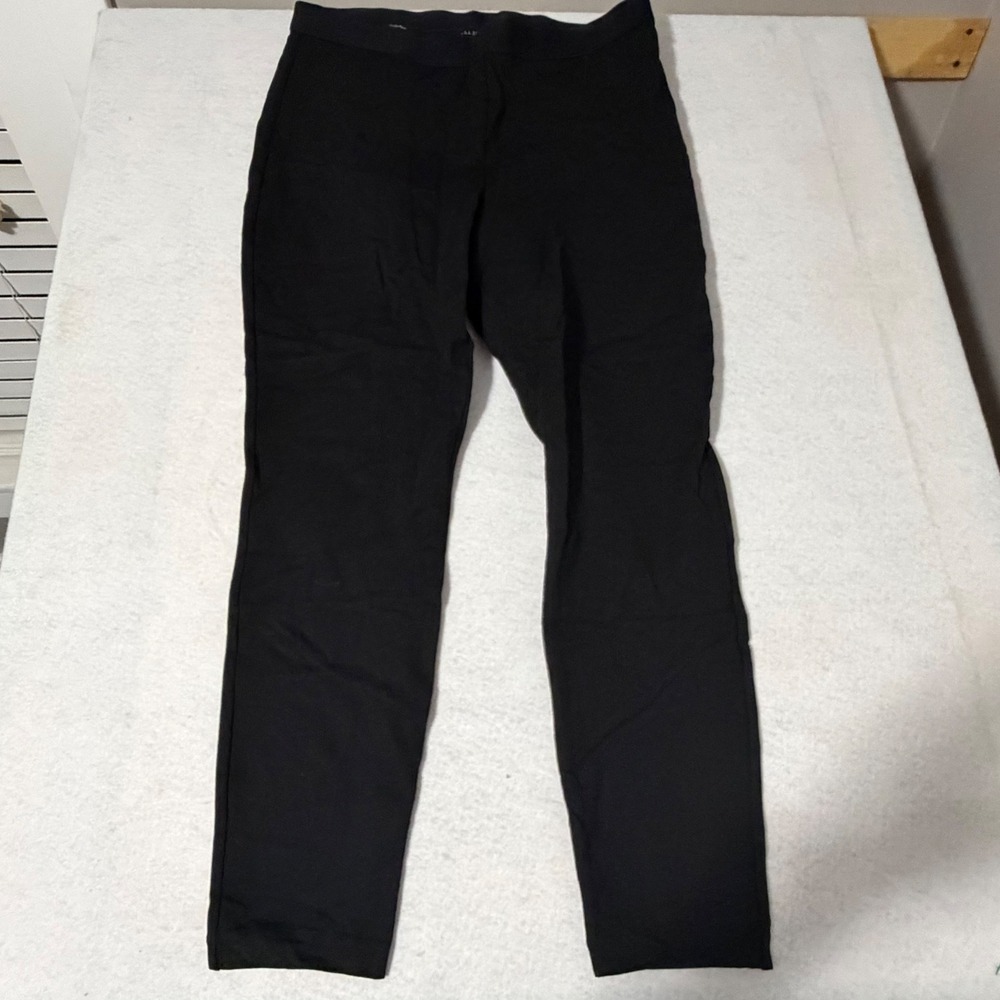 Talbots Soho Ankle Pant Black Stretch Slim Tapered Trousers Size 14